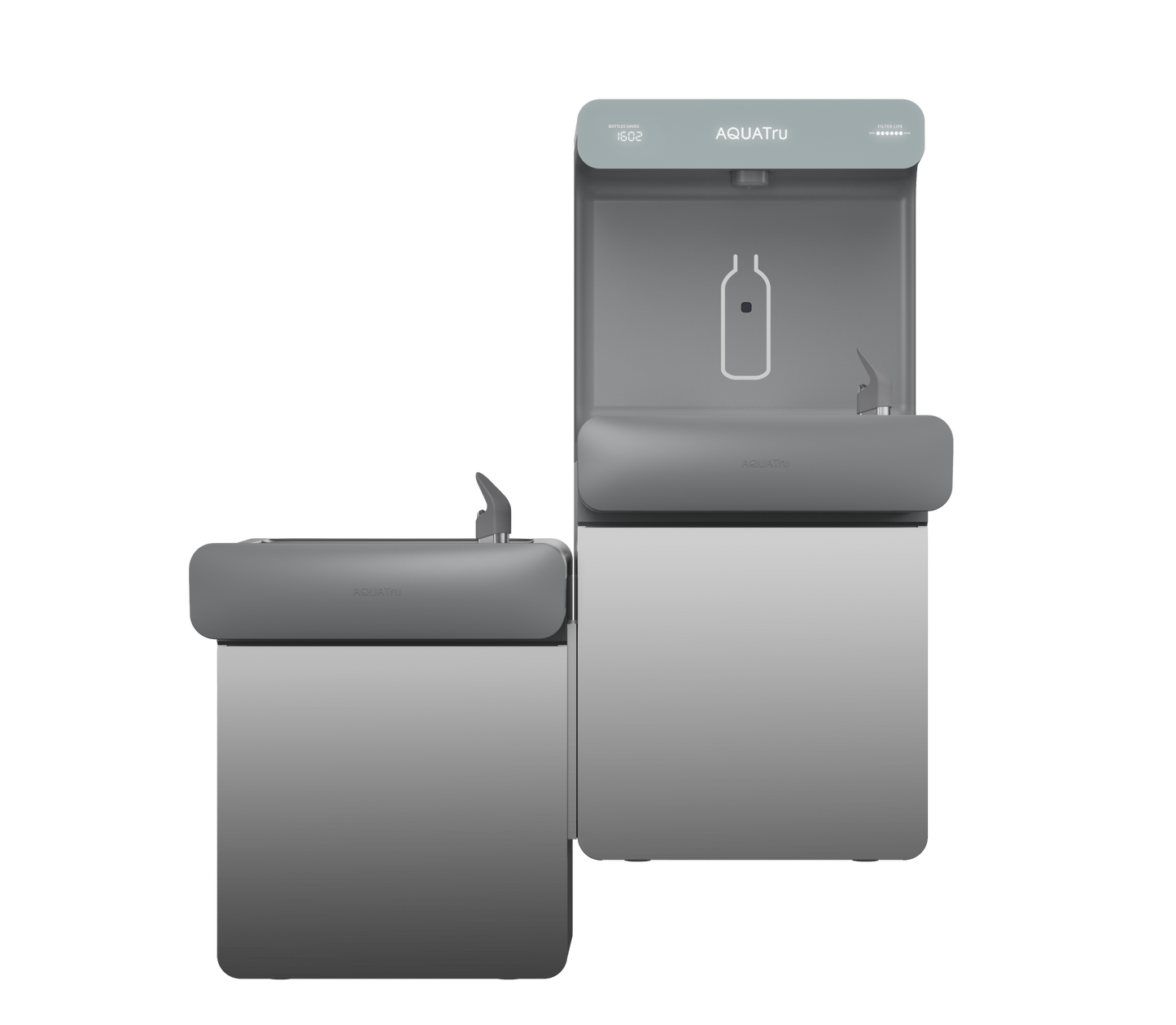 AquaTru Refrigerated On-Wall Bottle Filler with Bi-Level Bubbler System