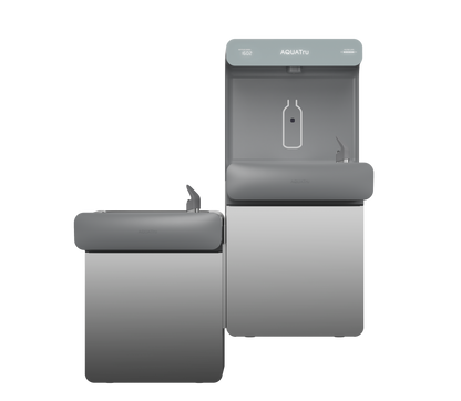 AquaTru Refrigerated On-Wall Bottle Filler with Bi-Level Bubbler System