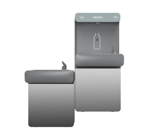 AquaTru Refrigerated On-Wall Bottle Filler with Bi-Level Bubbler System
