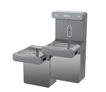 AquaTru Refrigerated On-Wall Bottle Filler with Bi-Level Bubbler System