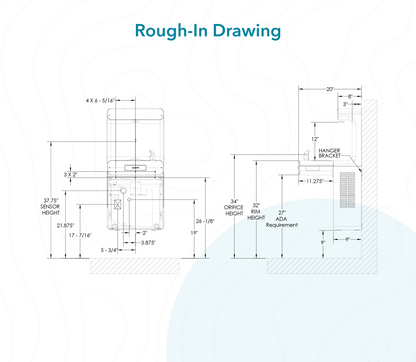 AquaTru Refrigerated On-Wall Bottle Filler with Bubbler System