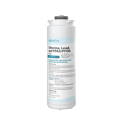 View of AquaTru On-Wall Replacement Filter