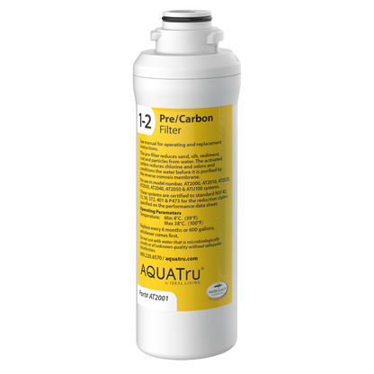 View of AquaTru Pre/Carbon Filter